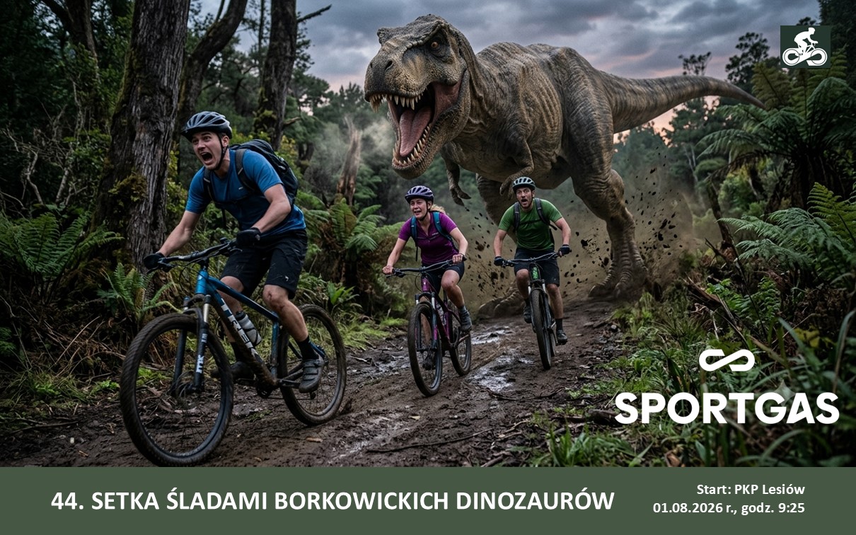 Zaproszenie na 44. Sportgasową SETKĘ z dinozaurami w tle